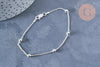 Bracelet satellite argent 925 massif 18cm, x1 (G8337)