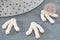 Branche forme corail plastique écru 26mm, perles corail, perle acrylique, x10 (G4149)