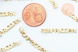 Breloque Capricorne laiton doré 18k cristal,sans nickel,création bijoux astrologique, pendentif horoscope,31mm, x1 (G6054)