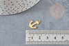 Breloque ancre acier 304 inoxydable doré 14k 12mm, x10 (G0728)