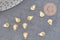 Breloque coquillage acier 304 inoxydable doré 14k 7.5mm, Pendentif coquillage sans nickel, x10 (G6014)