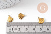 Breloque coquillage laiton, breloques laiton brut , pendentif bijoux,sans nickel, 10mm , x10 G0192
