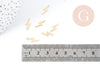 Breloque éclair cuivre doré 16K 14mm, x4 (G8925)