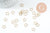Breloque étoile laiton brut 10mm, creation bijoux pendentif geometrique, x20 (G2977)