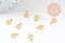 Breloque étoile laiton brut , fournitures créatives, pendentif sans nickel, pendentif geometrique,9mm, X50 G1662