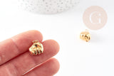 Breloque main poing laiton doré 18k 14mm, Pendentif or pour création de bijoux, x1 (G3565)