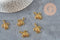 Gold-plated zamak turtle charm 23mm, x5 (G11229)