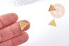 Breloque triangle 1 trou laiton brut 14mm, x10 (G8837)