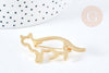 Broche Chat zamac doré 54mm, x1 (G8850)