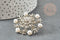 Broche flocon de neige zamac zircons 45mm, x1 (G9774)