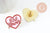 Broche pins coeur GIRL POWER émaillé rose 31mm, x1 (G9459)