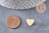 Broche pin's coeur laiton doré 11mm, x1 (G10989)