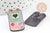 Broche pins console portable jeux vidéos doré émail rose 30.5x17.5mm, x1 (G9311)