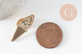 Broche pins glace à l'italienne émaillé 28.5mm, idée cadeau EVJF anniversaire x1 (G9472)