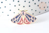 Broche pin's papillon mystique zamac doré 15.5x27mm, x1 (G7848)