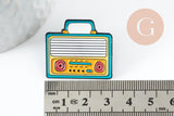Broche pins radio émaillé 30.5mm, x1 (G9475)