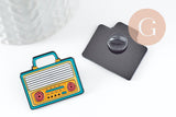 Broche pins radio émaillé 30.5mm, x1 (G9475)