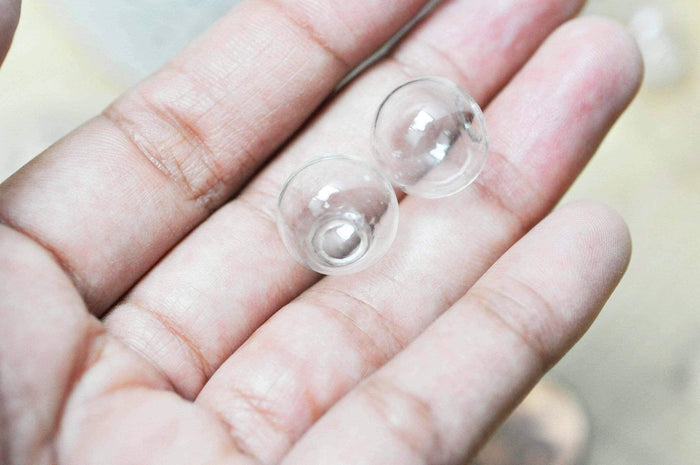 Bulle verre pour créations pendentif 16mm, x2 (G4156)