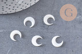 Lune nacre blanche naturelle 13x12mm, x2 (G3253)