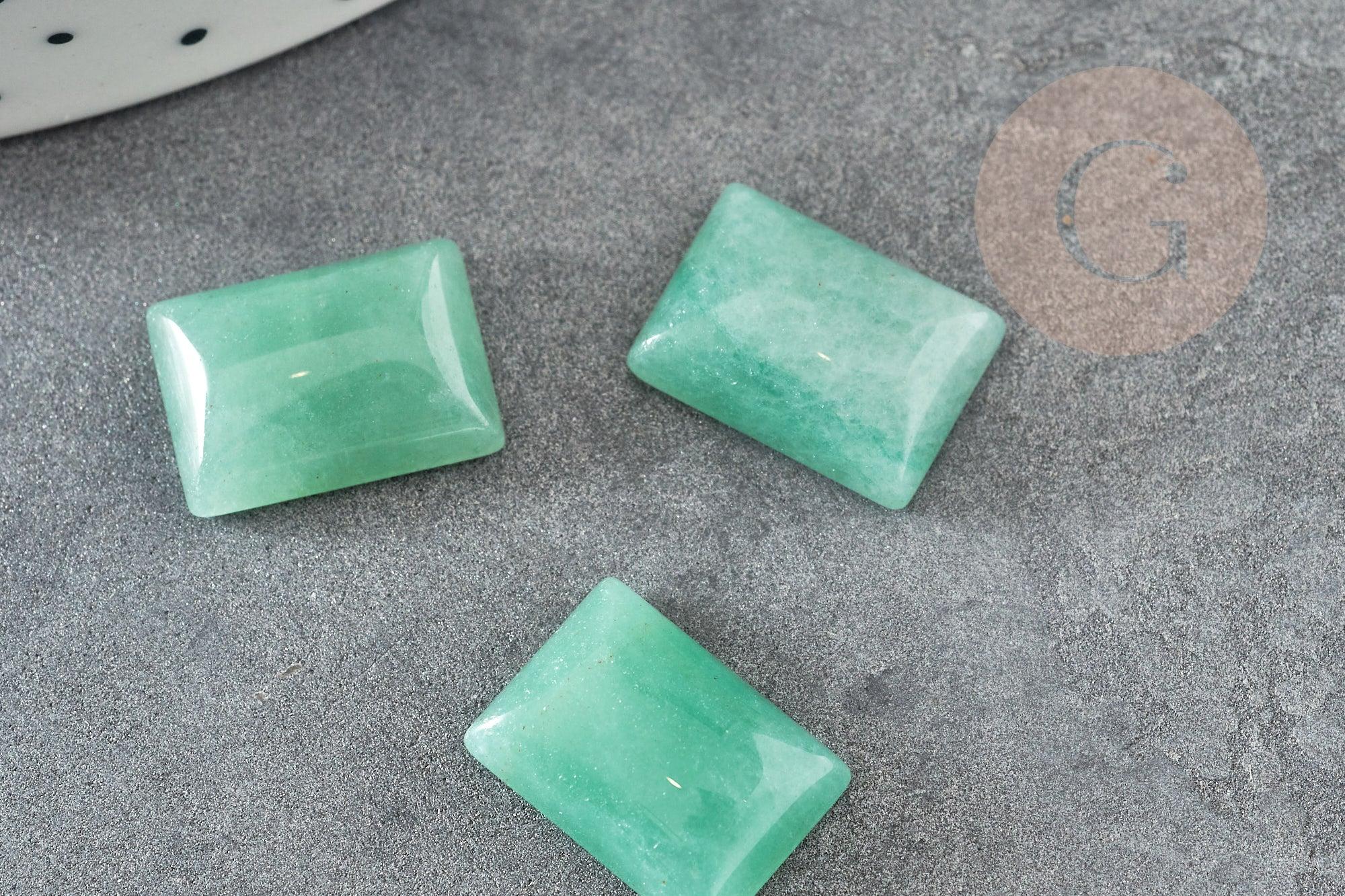 Cabochon aventurine verte,cabochon rectangle, aventurine naturelle,pierre naturelle, 10 x4mm, x1 G1144