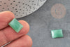 Cabochon aventurine verte,cabochon rectangle, aventurine naturelle,pierre naturelle, 10 x4mm, x1 G1144