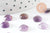 Cabochon carré améthyste naturelle 8x8mm, x1 (G9699)