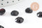 Cabochon carré obsidienne naturelle 8x8mm, x1 (G9700)