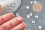 Cabochon carré quartz rose naturel 8x8mm, x1 (G9682)