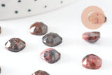 Cabochon carré rhodonite naturelle 8x8mm, x1 (G9688)