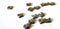 Cabochon carré strass plastique noir reflets 5mm, x5 grammes (G4870)