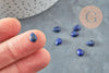 Cabochon goutte Lapis Lazuli naturel 8x6mm, x1 (G2274)