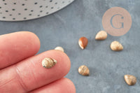 Cabochon goutte jaspe paysage naturel 8x6mm, x1 (G2260)