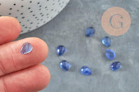 Cabochon goutte kyanite cianyte bleue naturelle 8x6mm, x1 G2266
