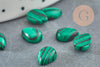 Cabochon goutte malachite de synthèse 6x8mm, x1 (G2807)