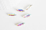 Cabochon navette cristal métal platine à coudre4x15mm, x5 (G0137)