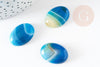 Cabochon ovale agate naturel bleue 18x25mm, x1 (G5063)