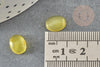 Cabochon ovale agate naturelle jaune 10x8mm, x1 (G1672)