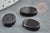 Cabochon ovale agate naturelle noire 10x14mm, x1 (G2026)