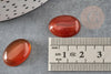 Cabochon ovale agate naturelle orange foncé 18x13mm, x1 (G2068)