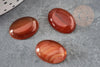 Cabochon ovale agate naturelle orange foncé 18x13mm, x1 (G2068)