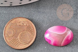 Cabochon ovale agate naturelle rose 18x13mm, x1 G8661