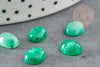Cabochon ovale agate naturelle verte 8x10mm, x1 (G1652)
