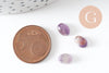 Cabochon ovale améthyste naturelle 8x6mm, création bijoux pierre naturelle, x1 (G10181)