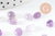 Cabochon ovale améthyste naturelle 8x6mm, création bijoux pierre naturelle, x1 (G10181)