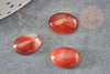 Cabochon ovale cornaline naturelle orange 10x14mm, x1 (G4483)