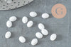 Cabochon ovale jade naturel blanc 8x6mm, x1 (G10527)
