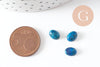 Cabochon ovale jade naturel bleu marbré 8x6mm, x1 (G10120)