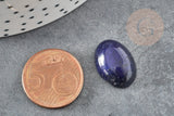 Cabochon ovale jade naturel bleu marine 16 x12mm, x1 (G2932)