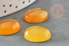 Cabochon ovale jade naturel jaune 16 x12mm, x1 (G2035)