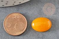Cabochon ovale jade naturel jaune 18x13mm, x1 (G0379)
